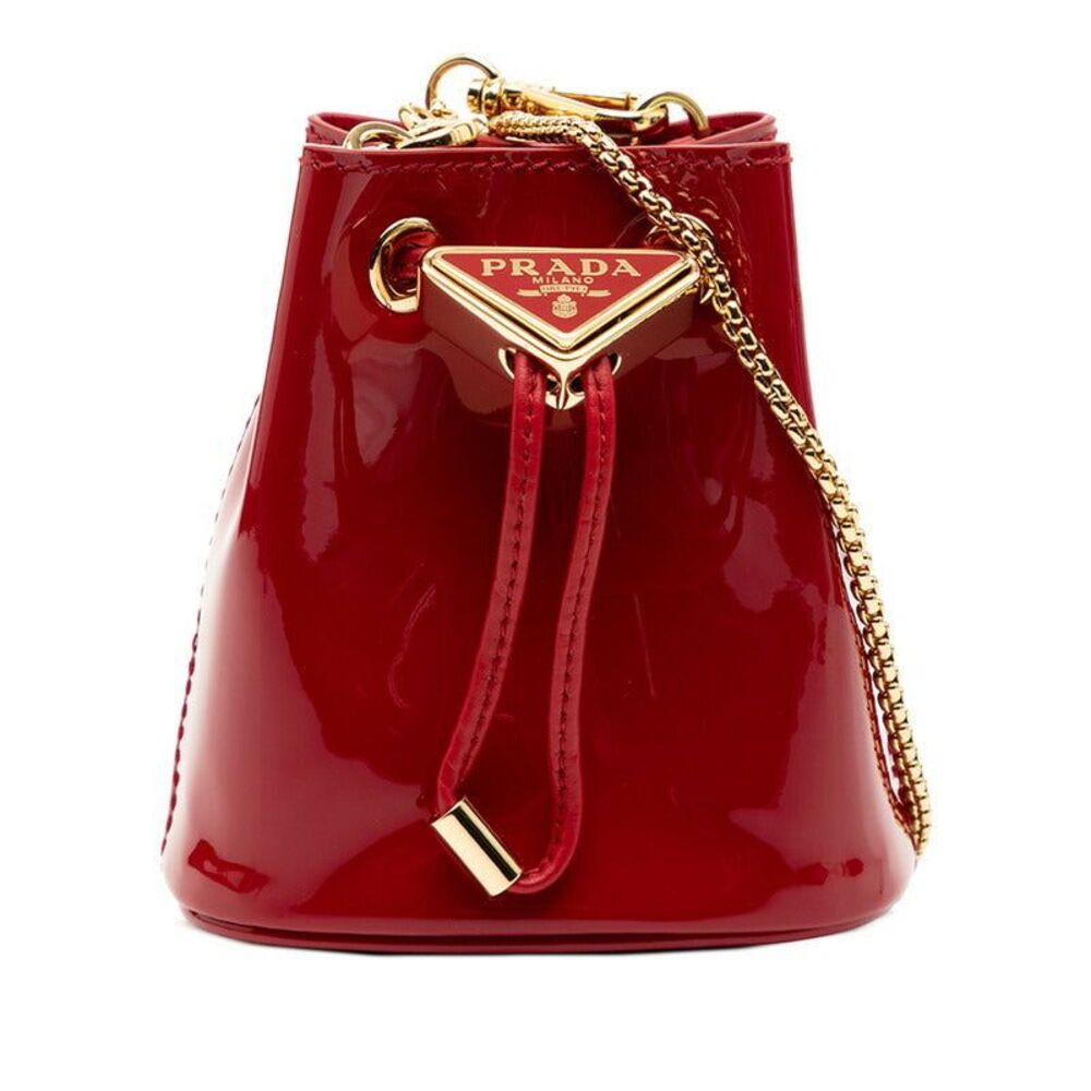 Prada Triangle Logo Mini Chain Shoulder Pouch